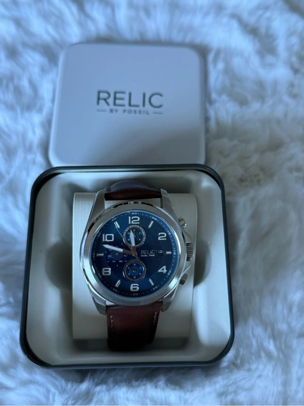 Relic by Fossil Men's 44mm Daley Leather Watch - ZR15794